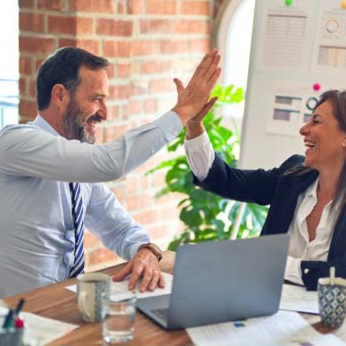 Successful-employees-hi-five